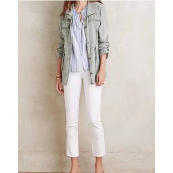 MOTHER The Ponyboy Frayed Cuffed Straight Leg Jeans in Stayin' Alive - Picture 1 of 10